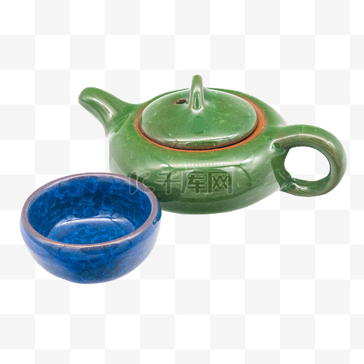 陶瓷裂纹茶壶图片