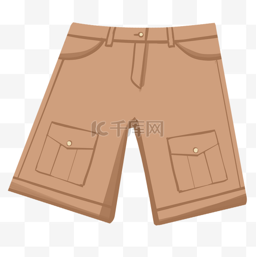 棕色短裤装饰图片
