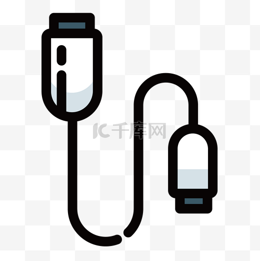 USB数据线连接图标图片
