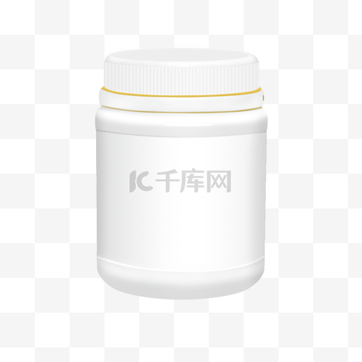 白色空白蛋白粉塑料罐子图片