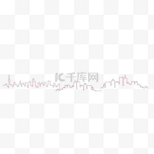 上海城市线条勾勒图图片