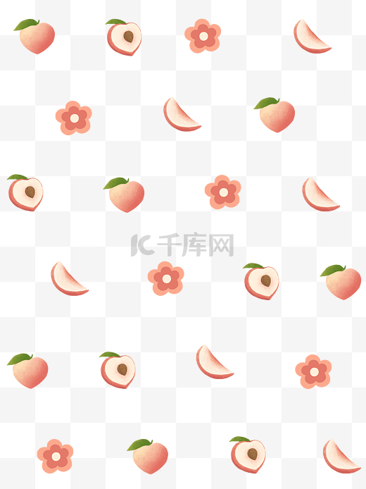 色彩印花桃子底纹装饰图图片