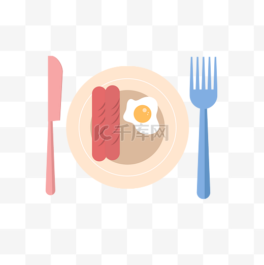 刀叉餐具矢量图图片