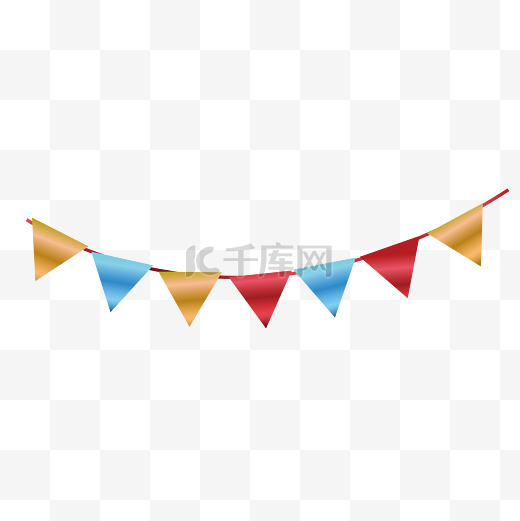 扁平化横幅节日庆祝彩旗图片
