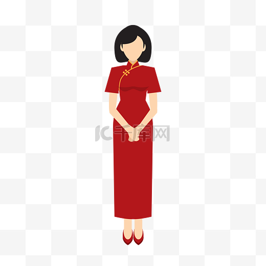 中国风穿旗袍的女人图片
