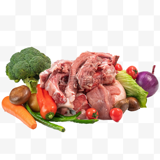 生鲜猪肉日常一堆排骨肉厨房烹饪图片