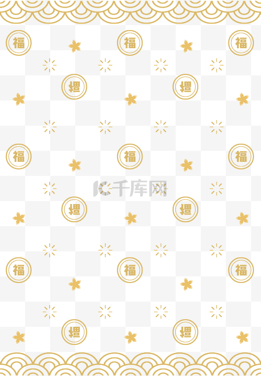 新年春节福字底纹金色纹理中式图片