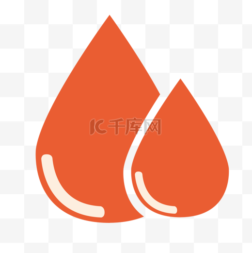 橙色双水滴创意logo图片