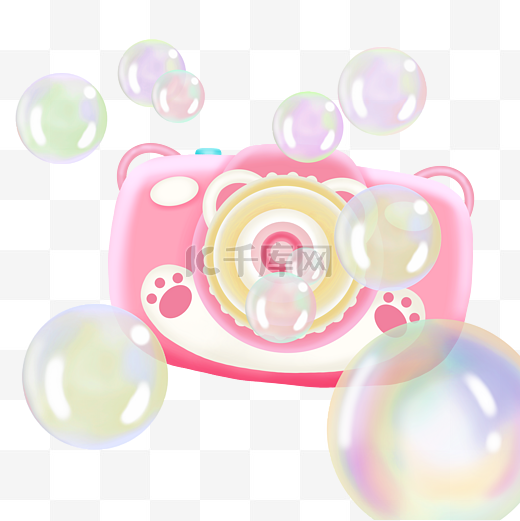 粉色网红泡泡机图片