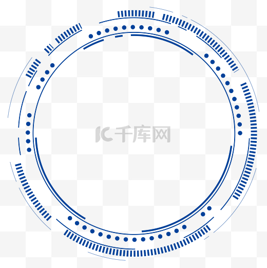 深蓝色矢量科技圆环图片