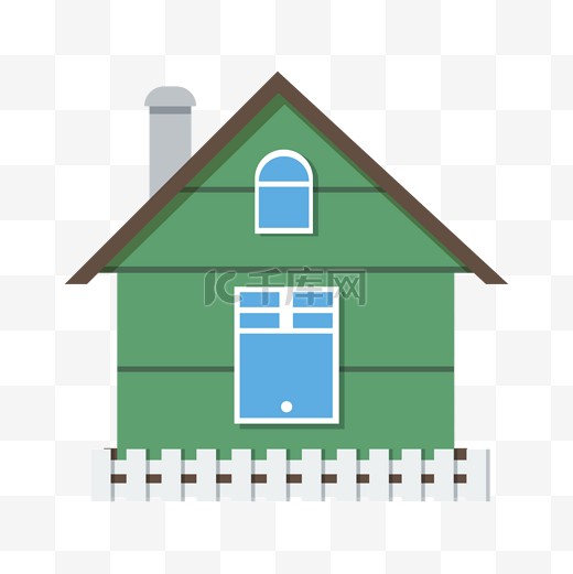 绿色房屋房子图片