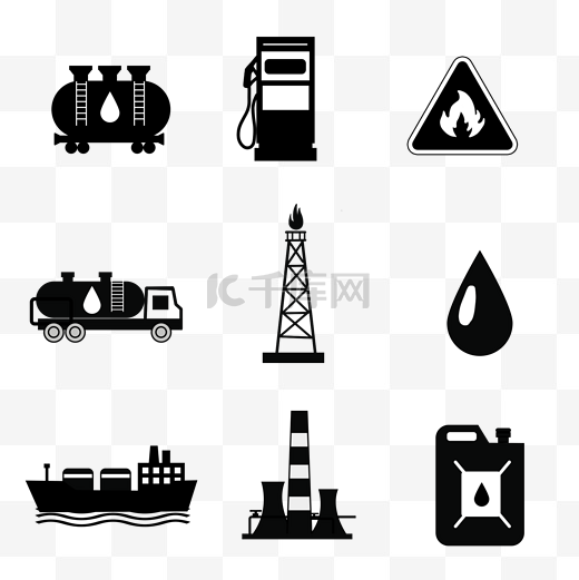 矢量石油图标图片