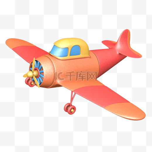 微立体3d飞机模型插画游戏娱乐图片
