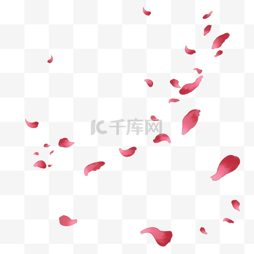 粉色的漂浮玫瑰花瓣图片