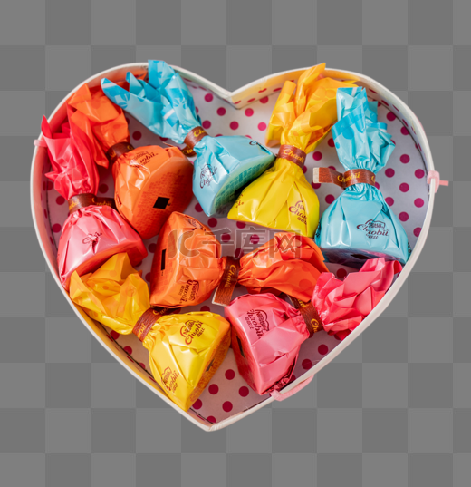 糖果巧克力甜食零食心形礼盒图片