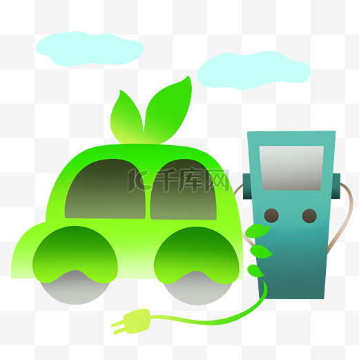 绿色能源电动汽车图片