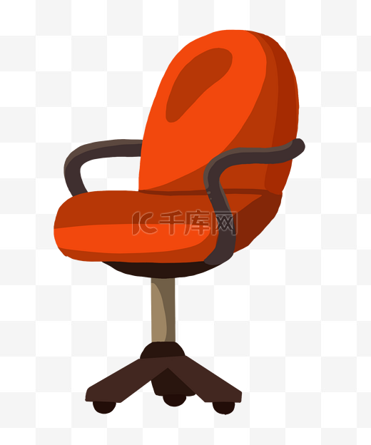 橙色的椅子装饰插画图片