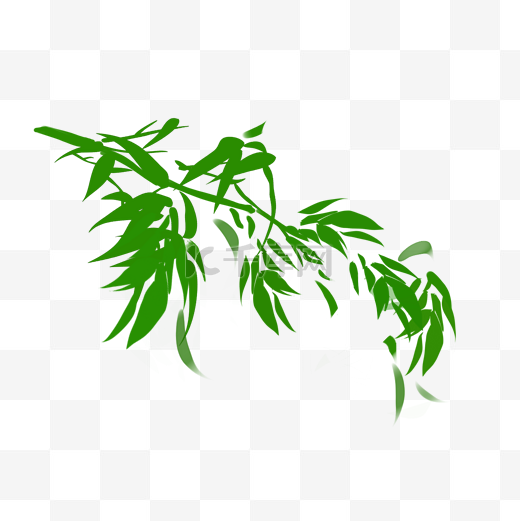 绿叶竹叶端午节装饰点缀图片