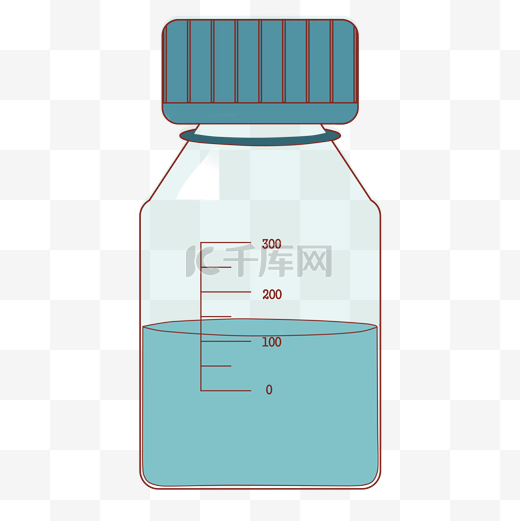 蓝色药水医疗验药瓶图片