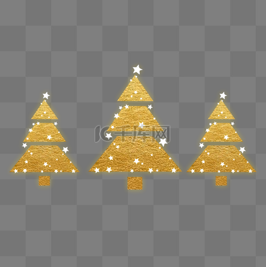 金色圣诞节圣诞树图片