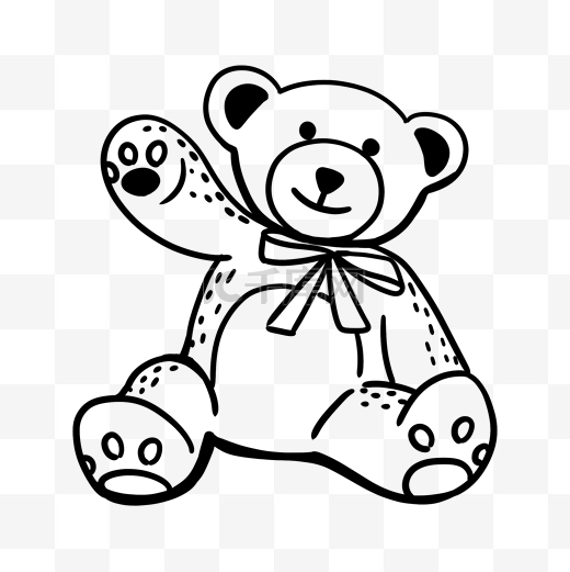 儿童节小熊玩具简笔画图片