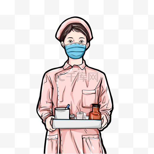 戴口罩的护士图片