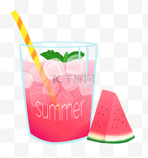 小暑大暑节气夏天清凉消暑西瓜汁图片