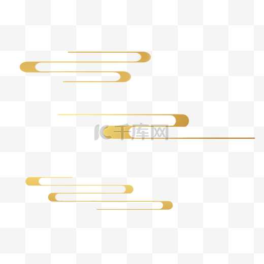 金色线条通用云纹元宵图片