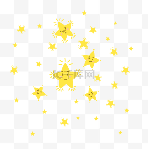 可爱星星手绘黄色图片