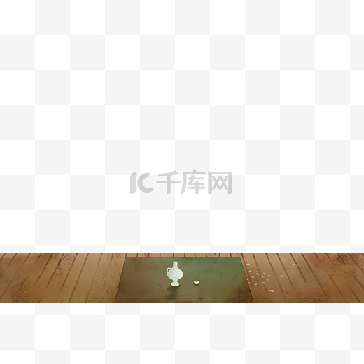 中国风走廊茶桌图片