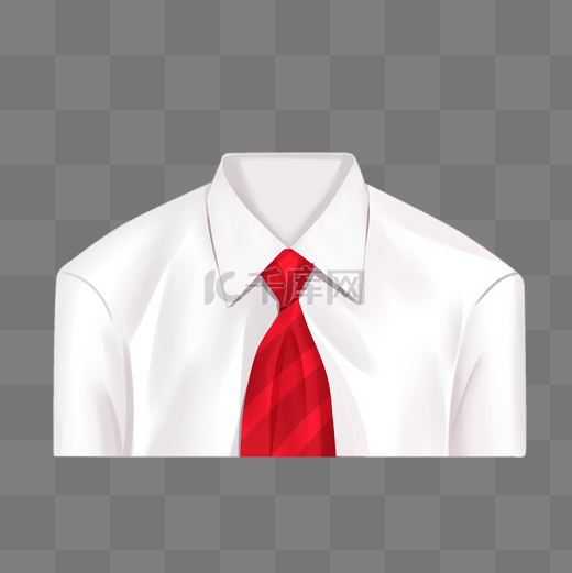 红色领带衬衣图片