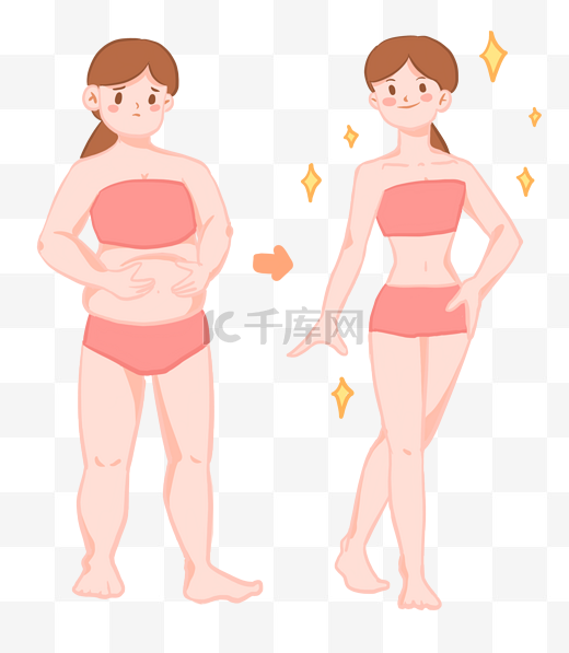 女生减肥效果对比图图片