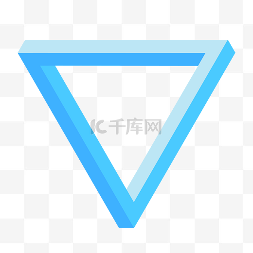 蓝色三角形装饰框图片