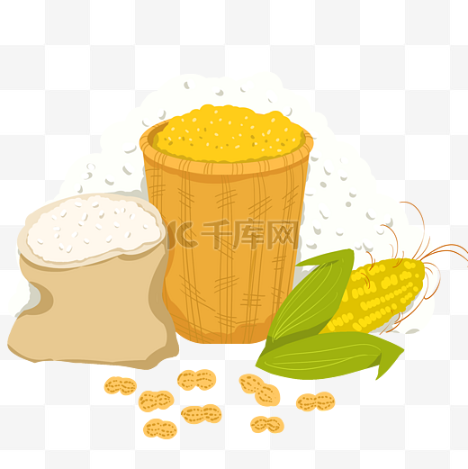 五谷杂粮稻谷玉米图片