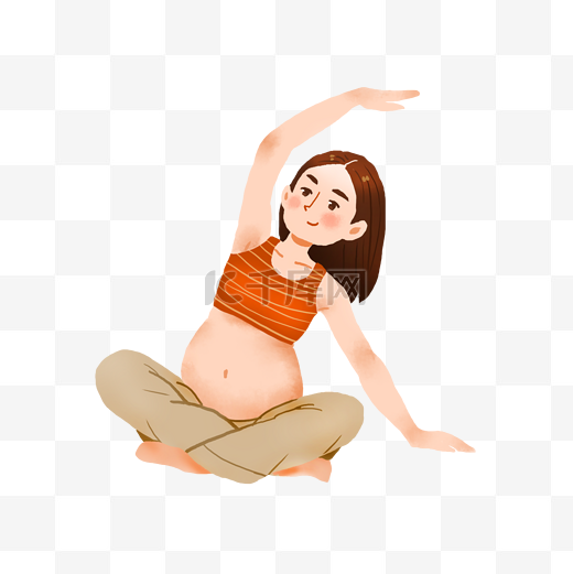 怀孕妈妈做孕妇操锻炼身体图片
