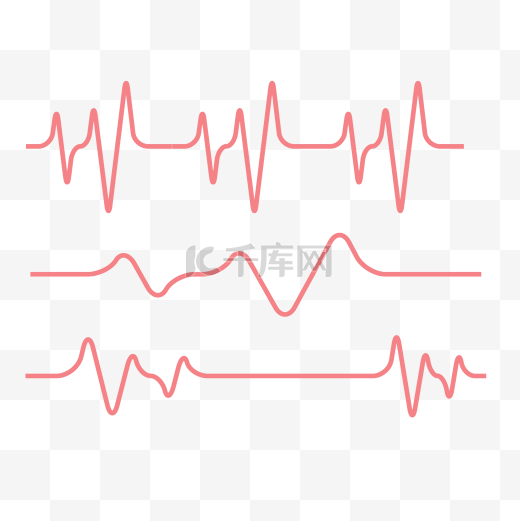 心电图线条波动图片