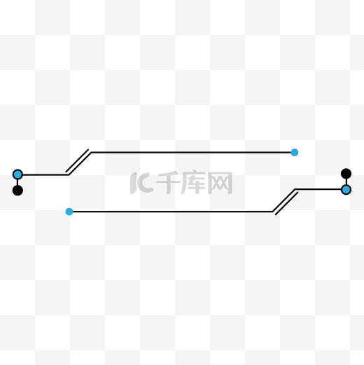 矢量简约圆点线条科技边框图片