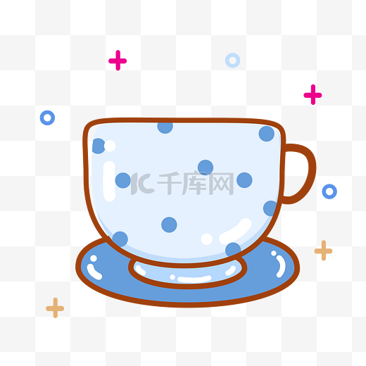 蓝色陶瓷茶杯用品图片
