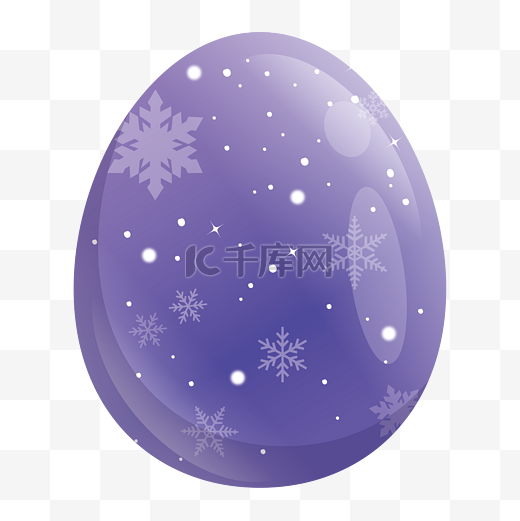 唯美雪花复活节彩蛋图片