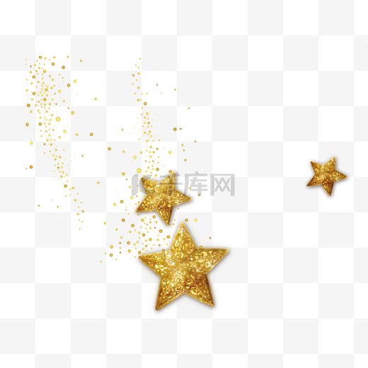 金色装饰星星1图片