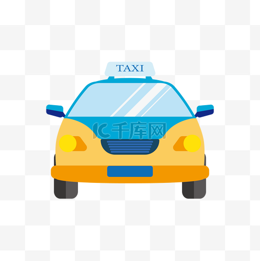 蓝色的出租车图片