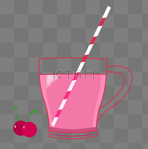 樱桃水果饮料图片