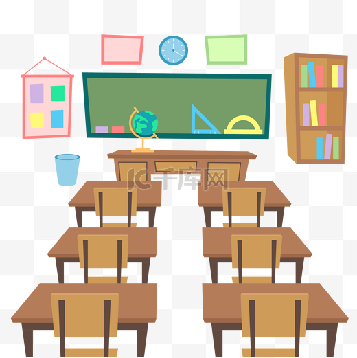 学校教室课堂书桌同桌黑板教具讲课上课图片