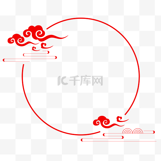 中国风祥云装饰主题边框图片