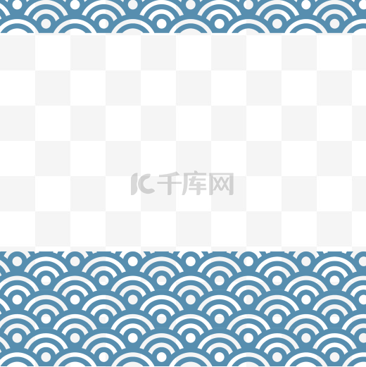 蓝色日式海报素材图片