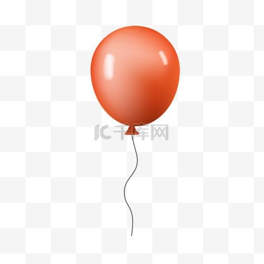 朱红色卡通气球图片