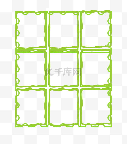 绿色9宫格模板图片