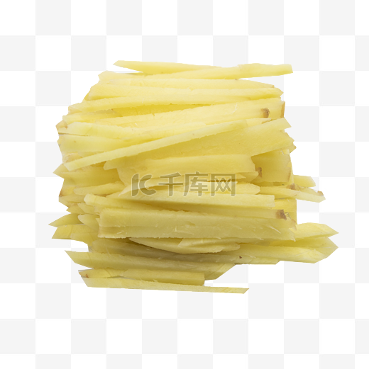 黄色食材土豆丝图片