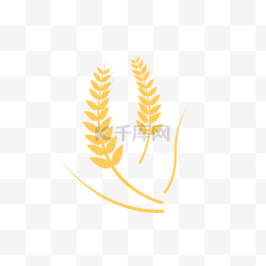 金黄色小麦矢量素材图片