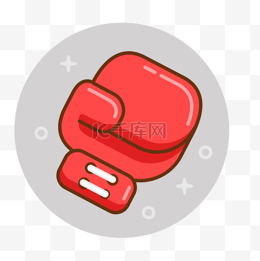红色拳套图标免抠图图片